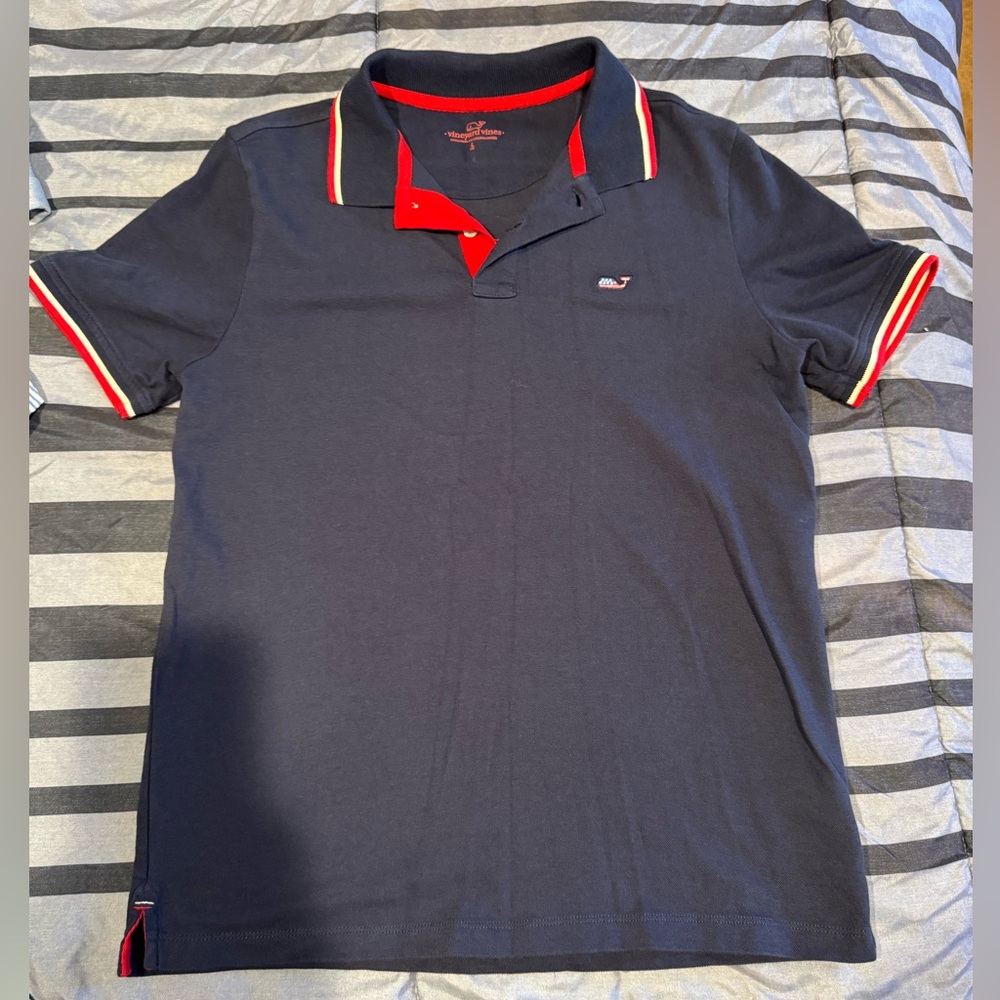 Boys vineyard vines 4th of July polo size Large